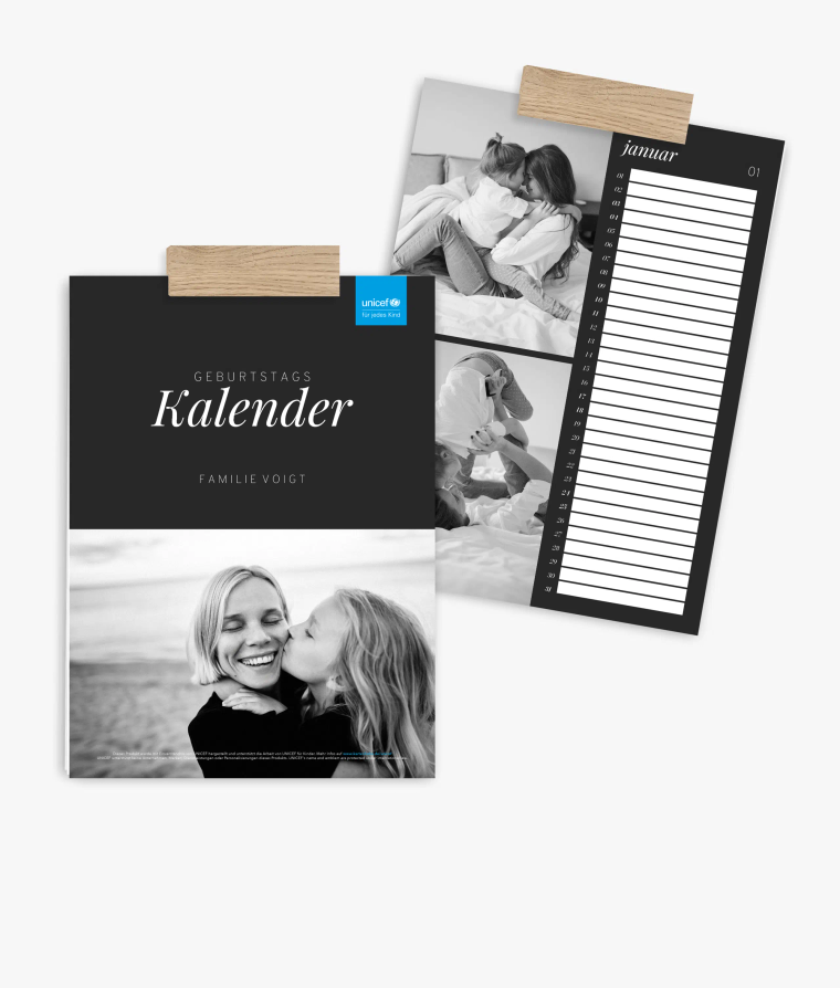 Terminkalender Noir Essence · UNICEF