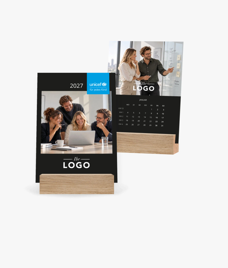 Tischkalender Minimal Black · Geschäftlich · UNICEF