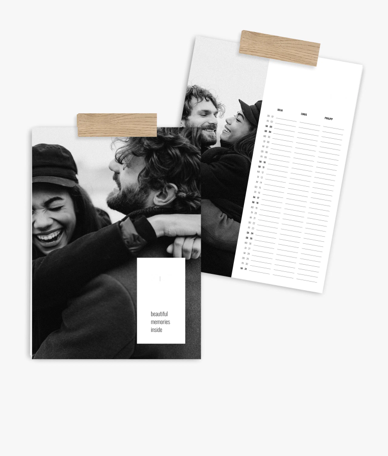 Familienplaner Black and White