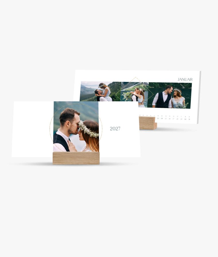 Tischkalender Modern Gold