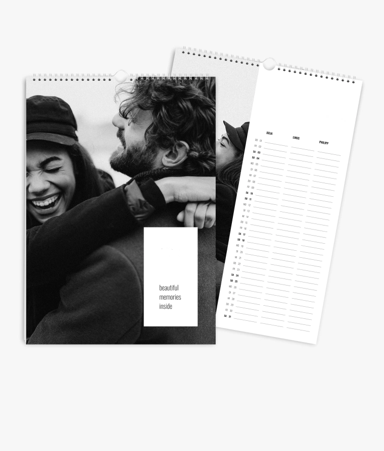 Familienplaner Black and White