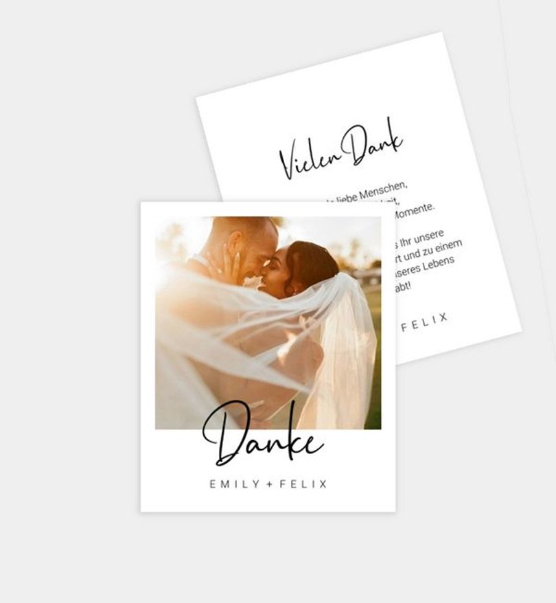 Dankeskarte Hochzeit Herzensglück