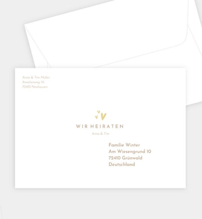 Briefumschlag Hochzeit Classic Moment · Vintage