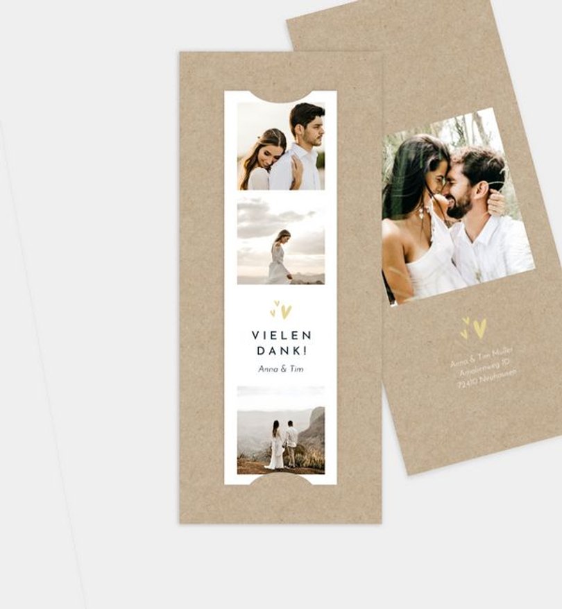 Dankeskarte Hochzeit Classic Moment · Vintage