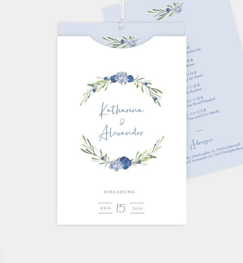 Einladungskarte Hochzeit Kreta