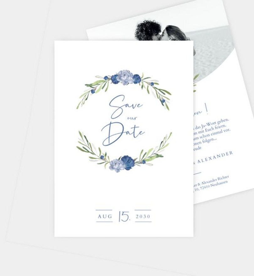Save-The-Date Karte Hochzeit Kreta