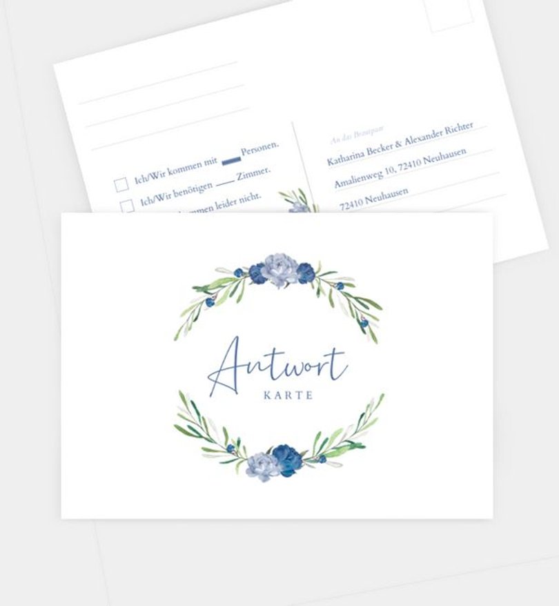 Antwortkarte Hochzeit Kreta