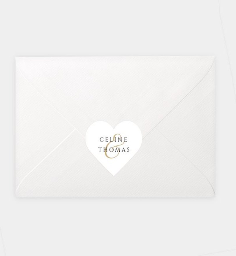 Siegelsticker Hochzeit Elegant photo