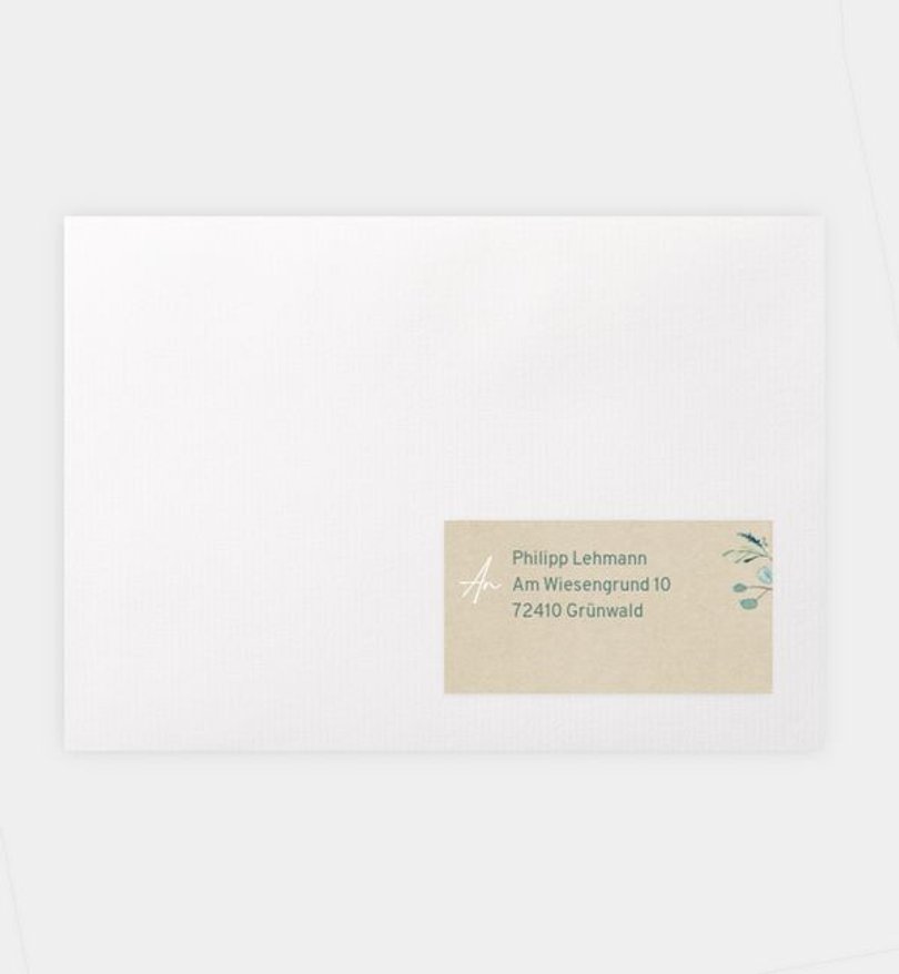 Empfängeraufkleber Hochzeit Sommerduft