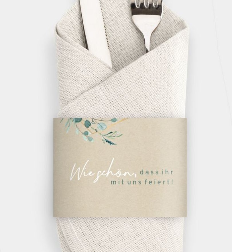 Besteck Servietten-Zubehör Hochzeit Sommerduft