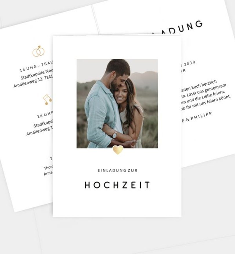 Einladungskarte Hochzeit Sign of love