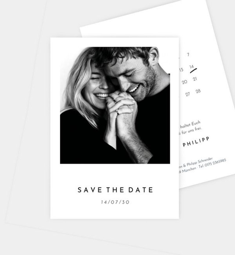 Save-The-Date Karte Hochzeit Polaroid