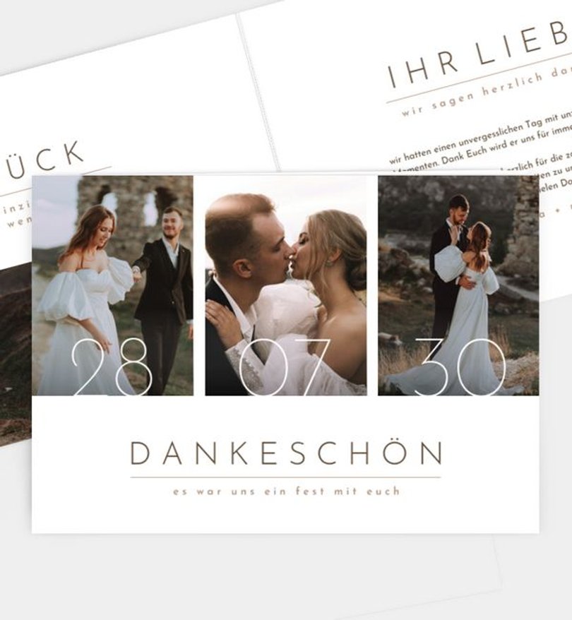 Dankeskarte Hochzeit Semplice