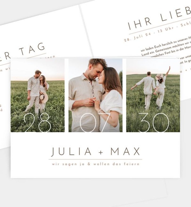 Einladungskarte Hochzeit Semplice