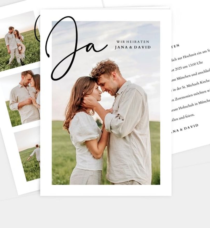 Einladungskarte Hochzeit Liebesglück