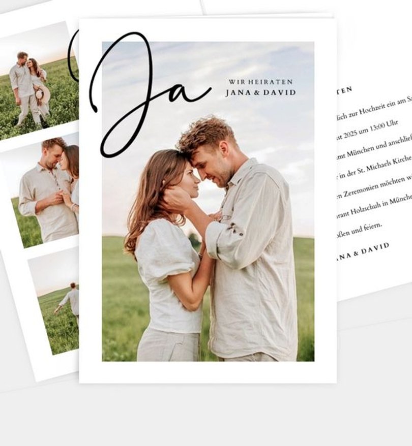 Einladungskarte Hochzeit Liebesglück