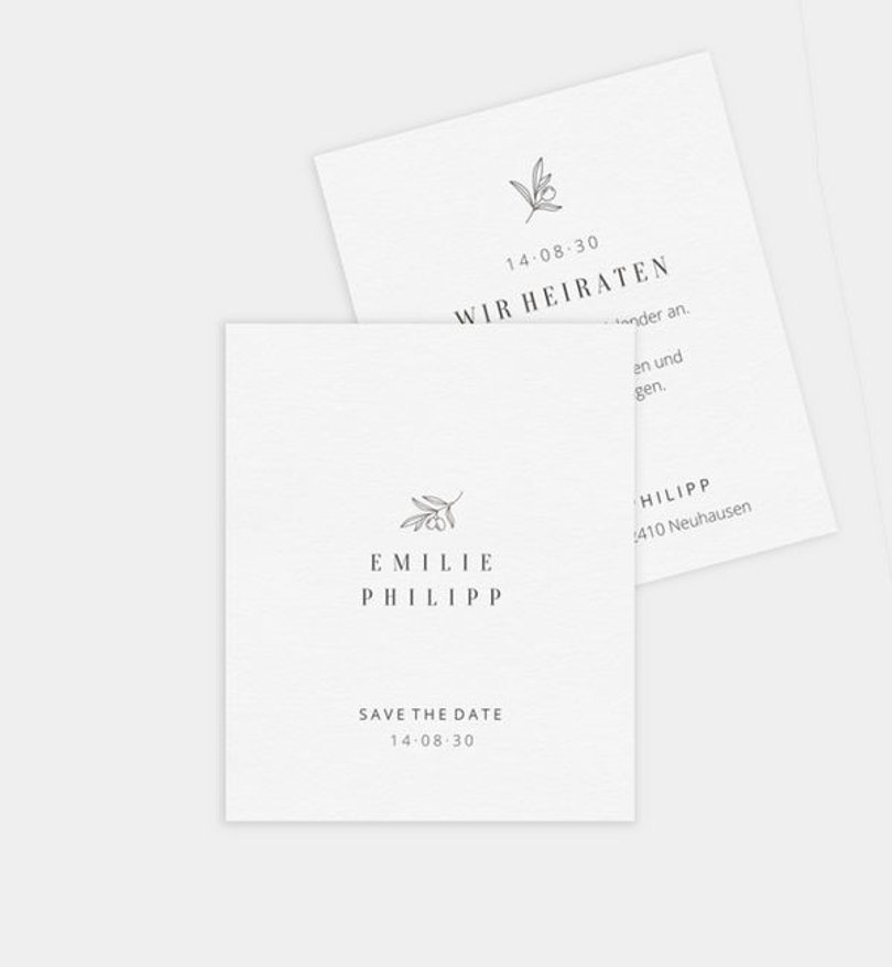 Save-The-Date Karte Hochzeit Modern Wedding