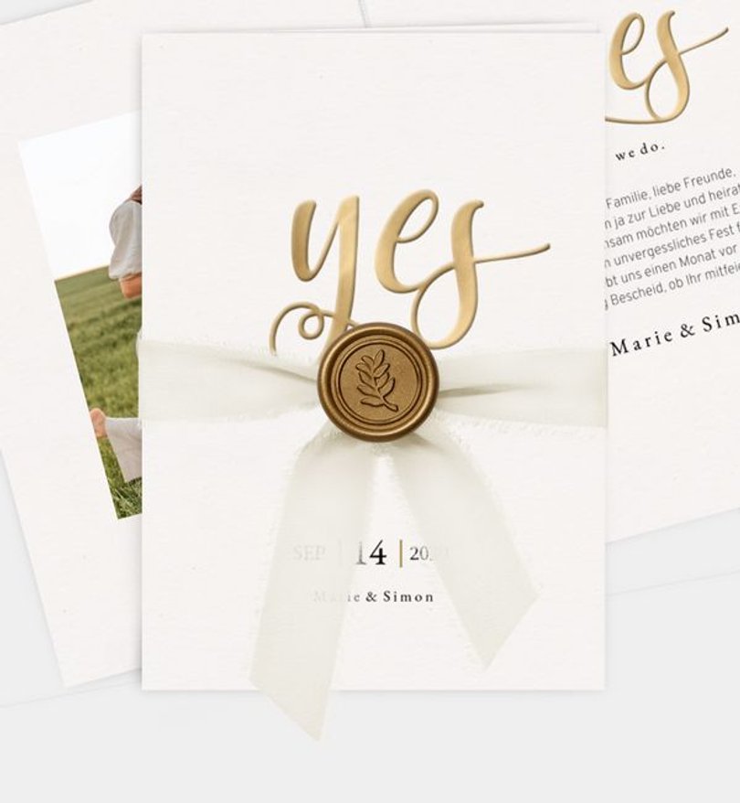 Einladungskarte Hochzeit Golden Wedding