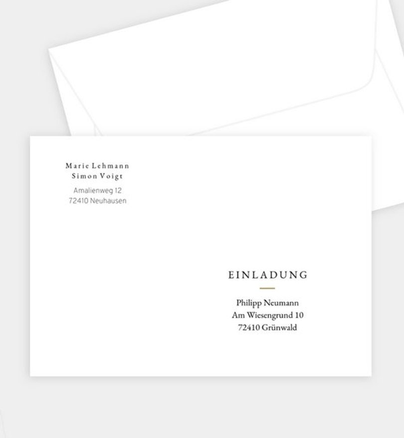 Briefumschlag Hochzeit Golden Wedding