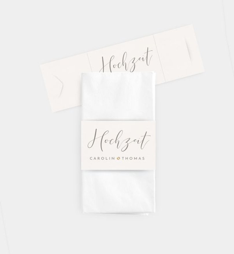 Taschentücher Banderole Hochzeit Easy Wedding