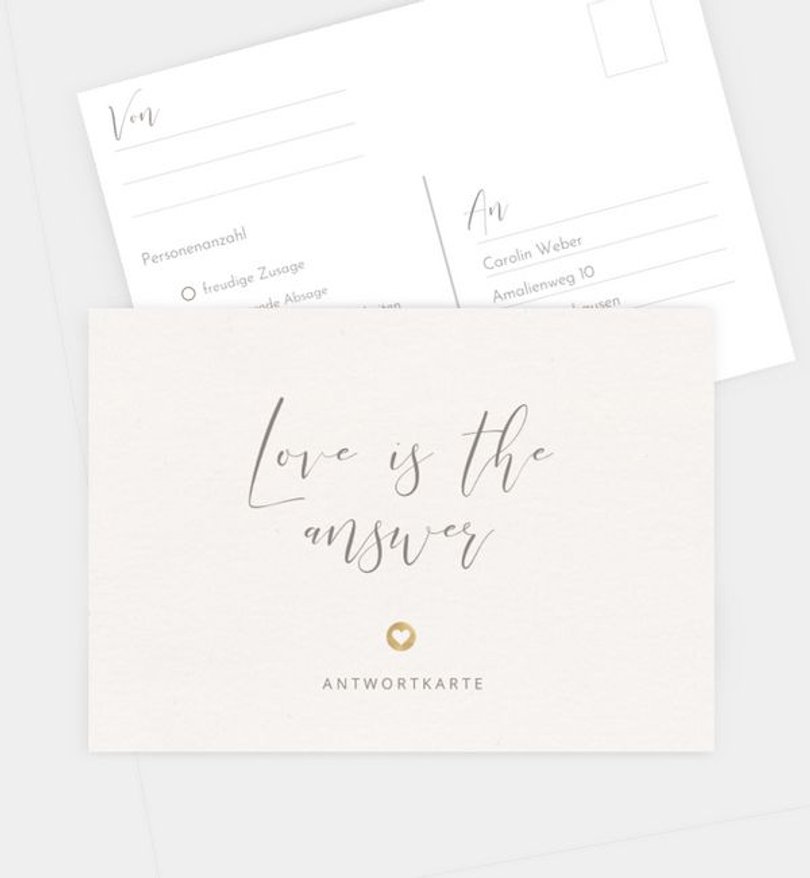 Antwortkarte Hochzeit Easy Wedding