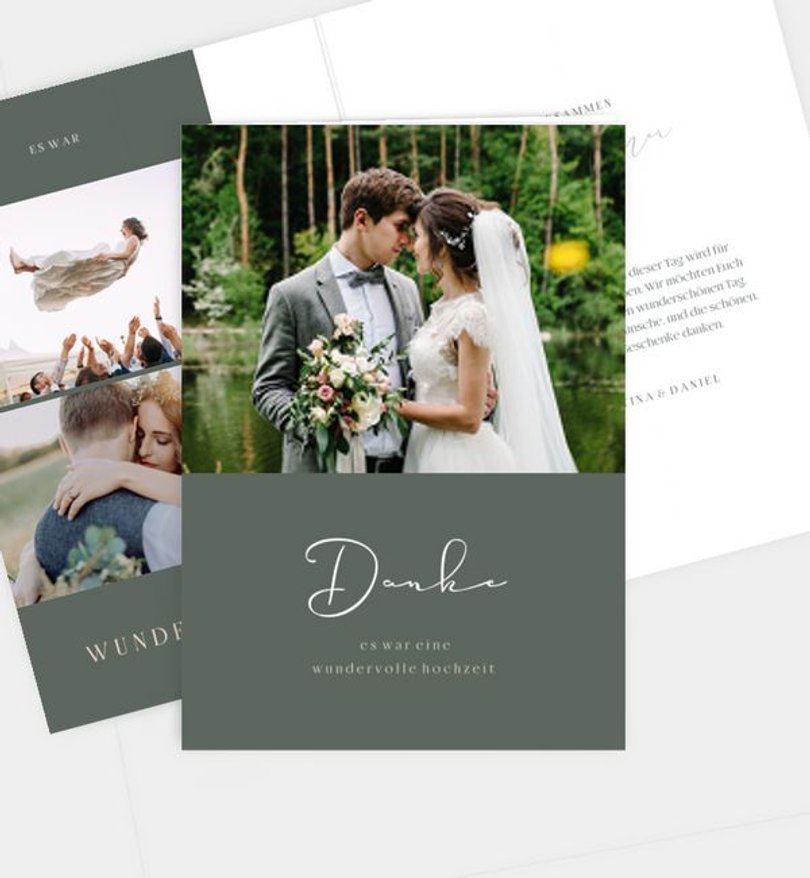 Dankeskarte Hochzeit Friedliche Liebe