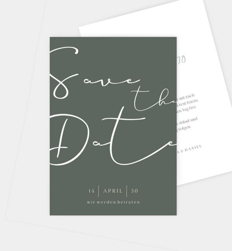 Save-The-Date Karte Hochzeit Friedliche Liebe