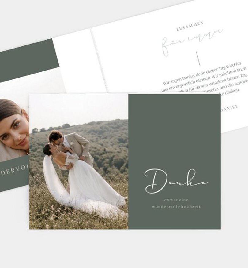 Dankeskarte Hochzeit Friedliche Liebe