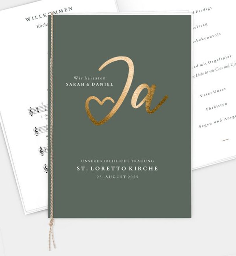 Kirchenheft Hochzeit Ja · Mitten ins Herz