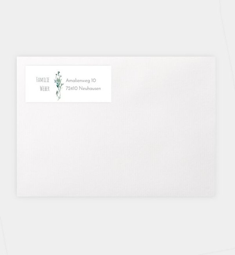 Absenderaufkleber Kommunion Soft Green