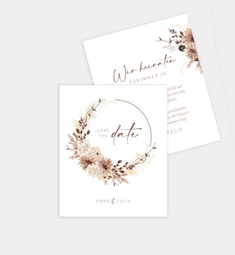 Save-The-Date Karte Hochzeit Precious Yes