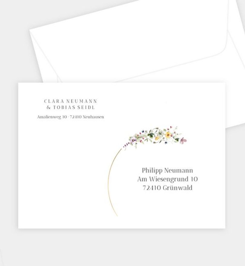 Briefumschlag Hochzeit Grow Together
