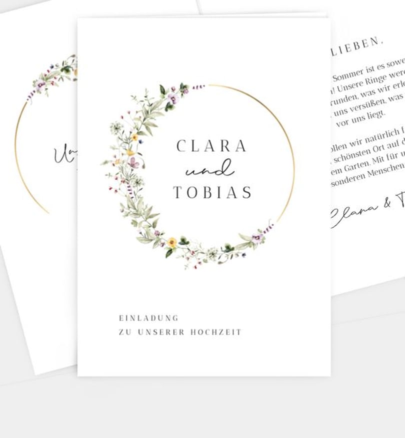 Einladungskarte Hochzeit Grow Together