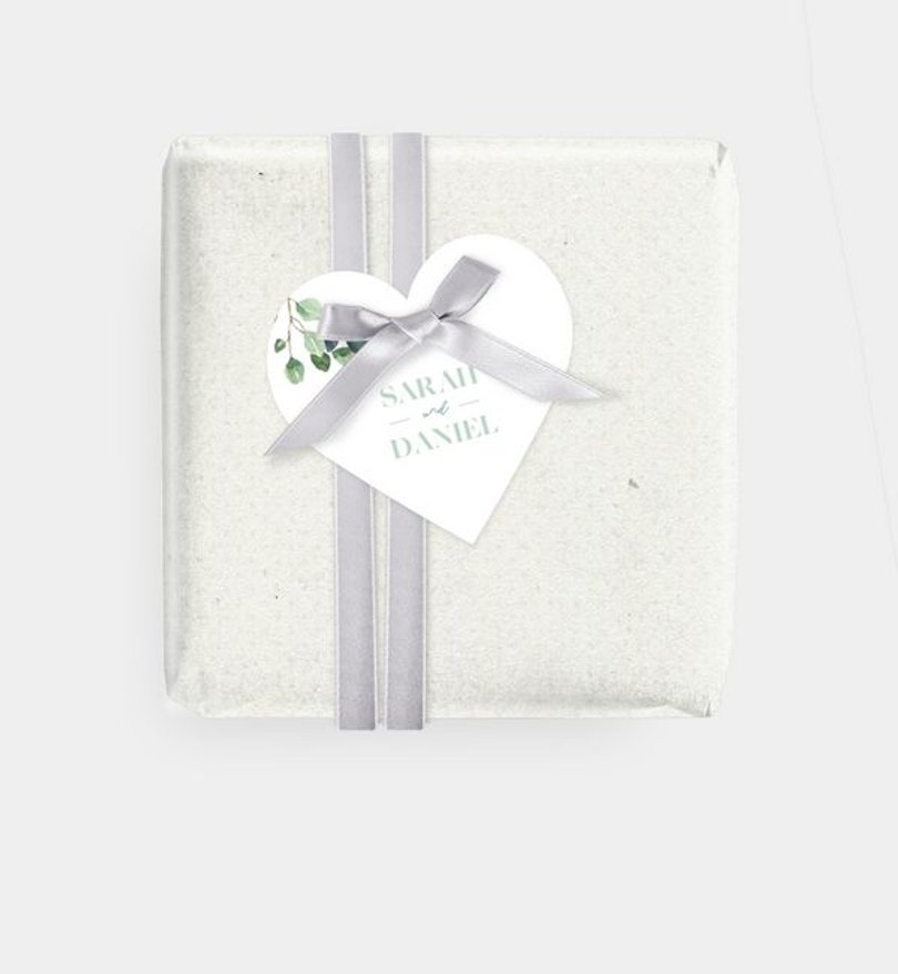 Geschenkanhänger Hochzeit Minty Flower