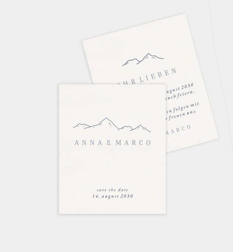 Save-The-Date Karte Hochzeit Montes