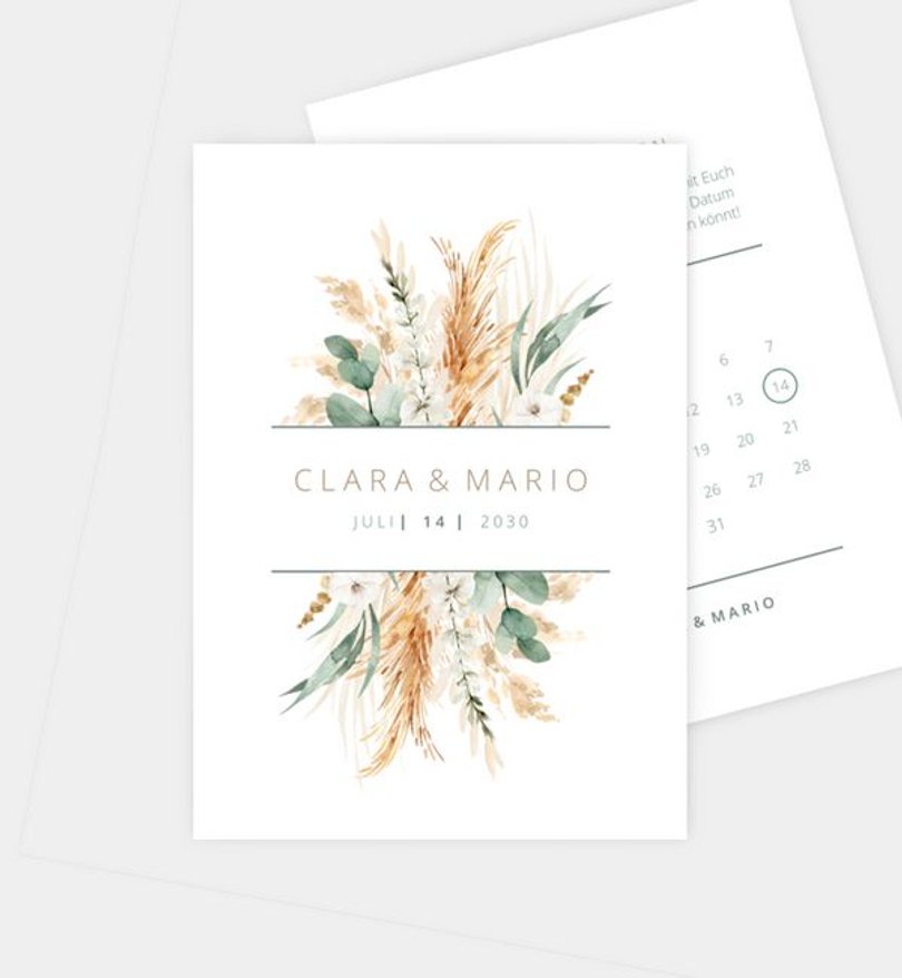 Save-The-Date Karte Hochzeit Boho Wedding