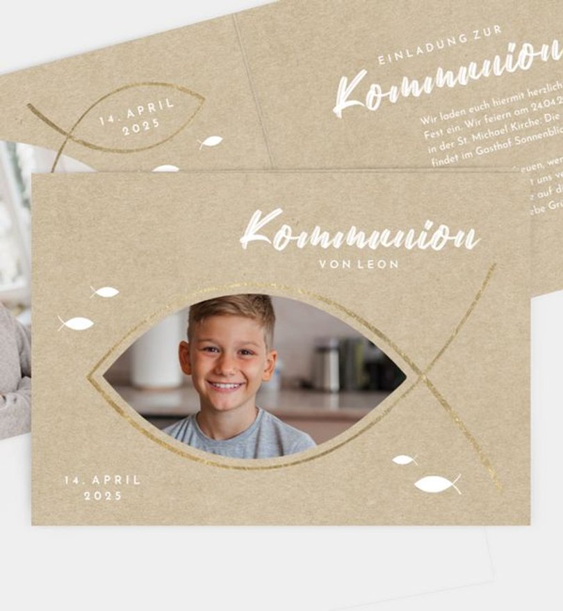 Einladungskarte Kommunion Segensfest