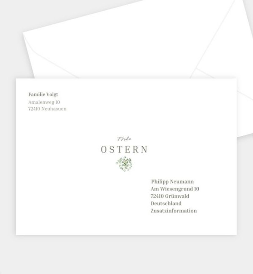 Briefumschlag Ostern Schleierkraut