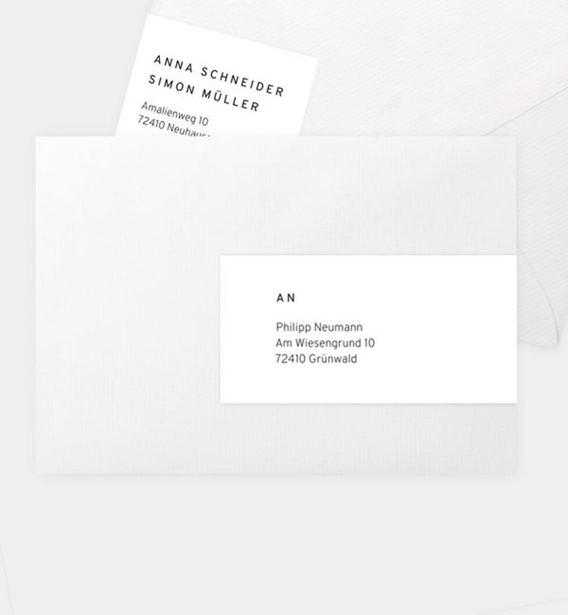 Adressaufkleber Hochzeit Ease