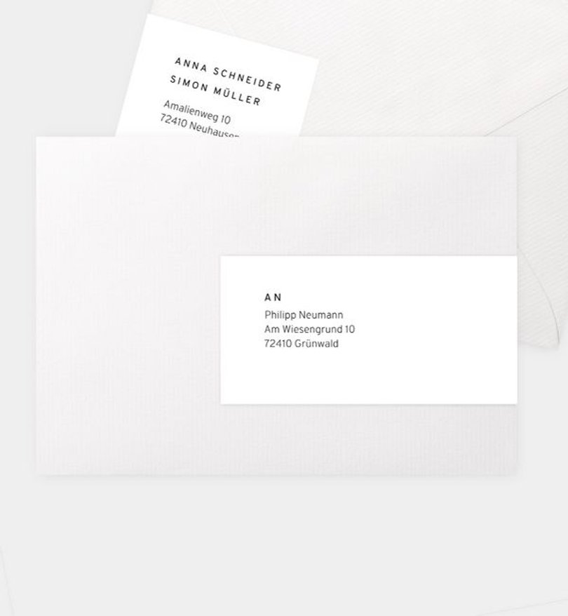 Adressaufkleber Hochzeit Ease