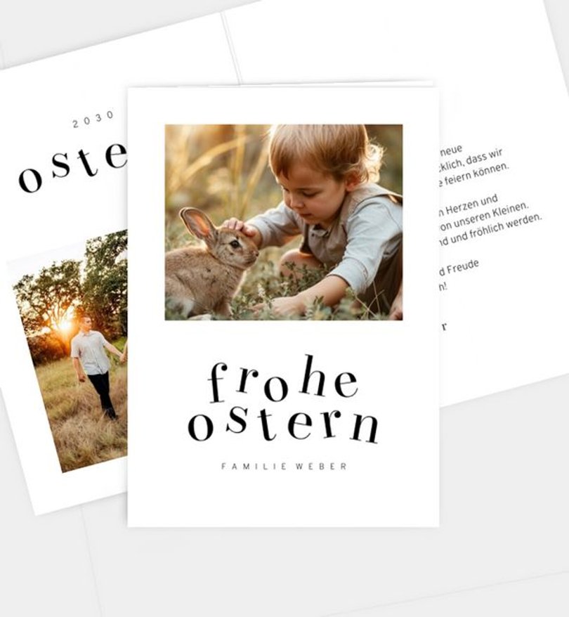 Grußkarte Ostern Jumping Letters