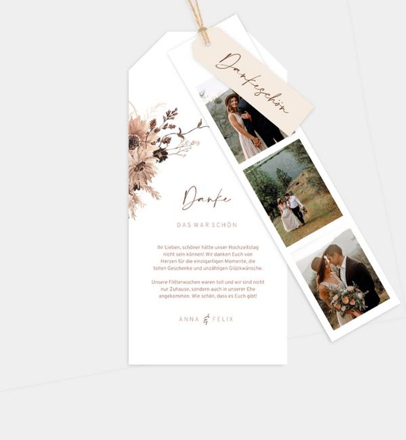 Dankeskarte Hochzeit Precious Yes