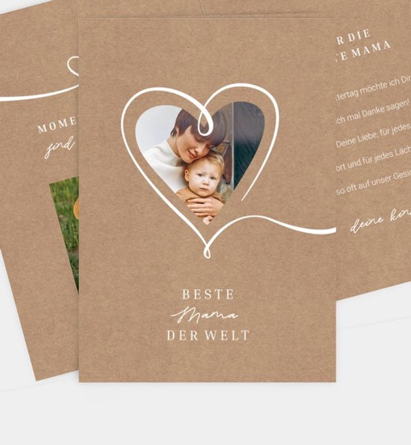 Grußkarte Muttertag Lineheart