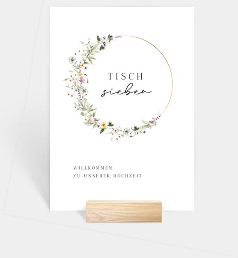 Tischnummer Hochzeit Grow Together