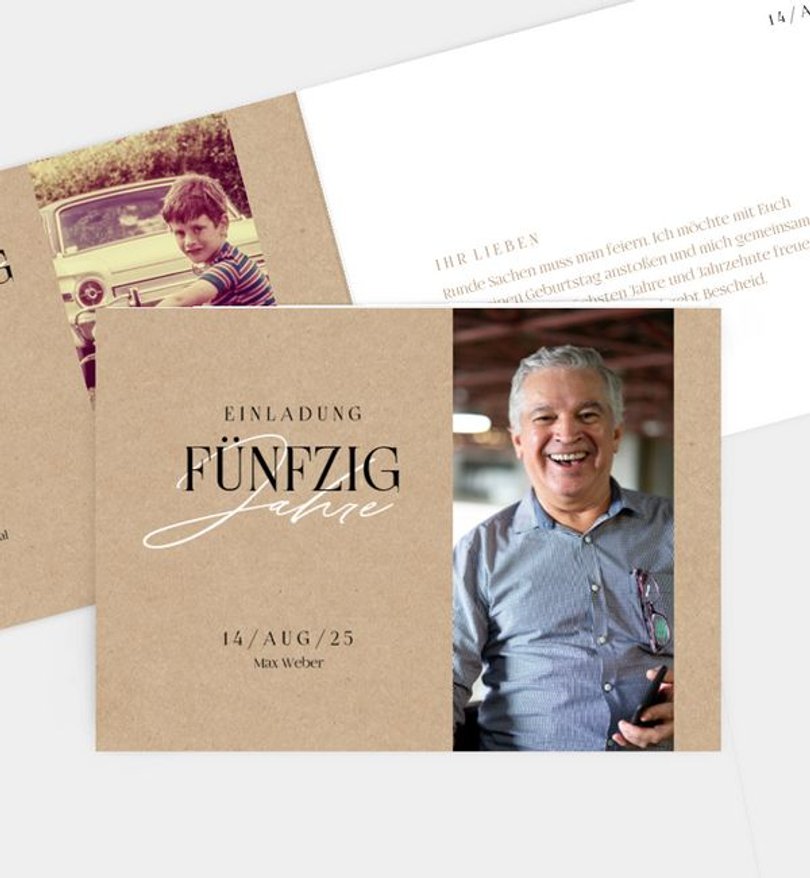Einladungskarte Geburtstag Dynamic Elegance
