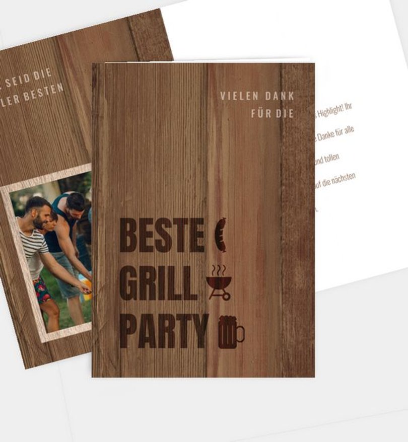 Dankeskarte Party Grillparty