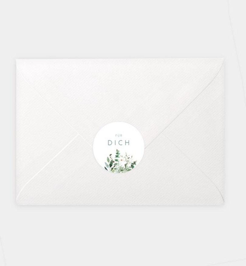 Siegelsticker Party Greenbouquet