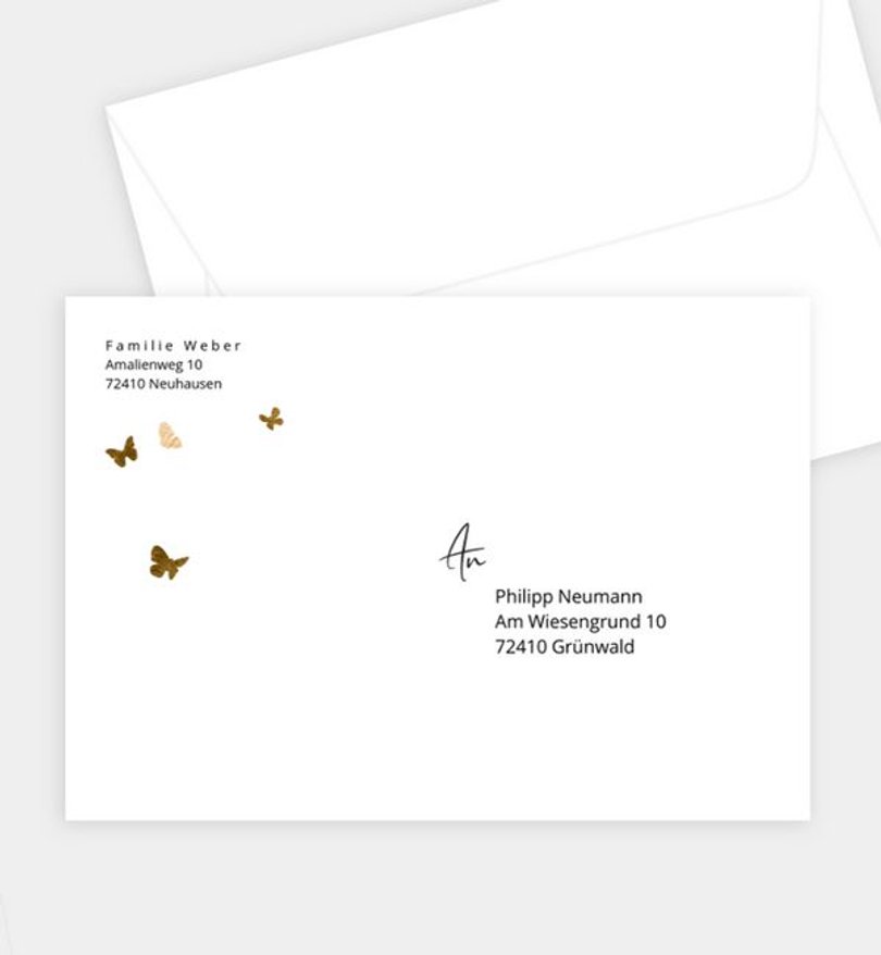 Briefumschlag Ostern Butterfly