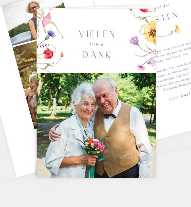 Dankeskarte Geburtstag Midsummer