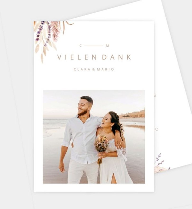 Dankeskarte Hochzeit Praia